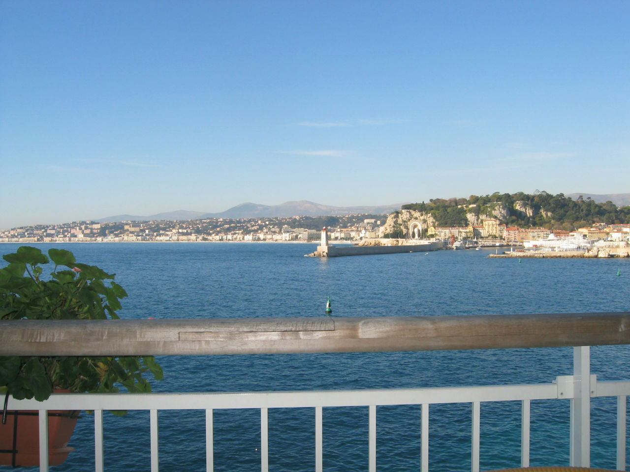 View at the famous Bouillabaisse and fish restaurant in Nice